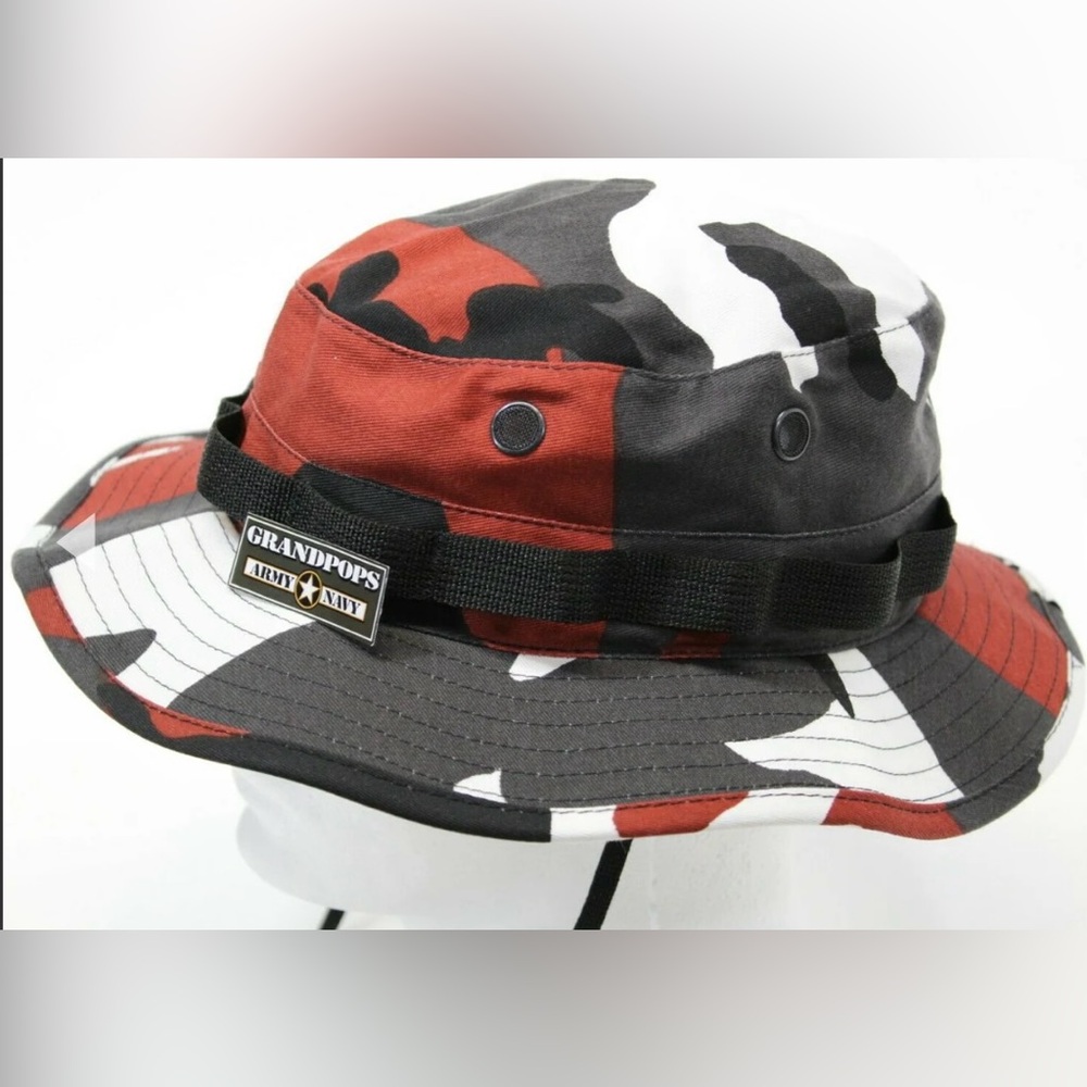 Red Camo Bucket Hat USA MADE!